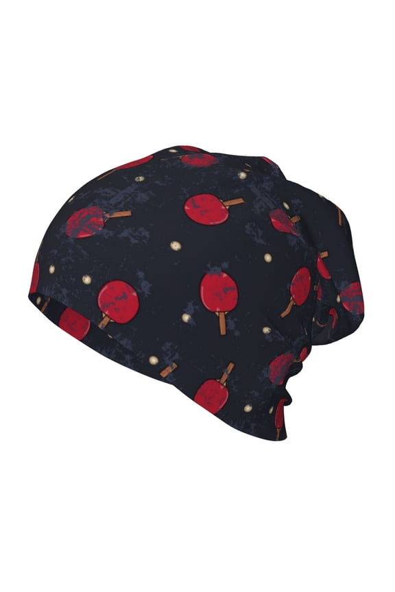 Ping Pong Print Kids Knit Beanie Watch Hat ,Knit Cap for Boys and Girls