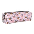 thumbnail image 1 of Honeii Pink Butterfly Daisy Pattern Pencil Case, Pencil Pouch, Pencil Case Small, Pencil Pouch Aesthetic, PVC Pencil Pouch, Pencil Bag, Makeup Pouch, 1 of 7