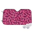 thumbnail image 1 of Honeii Pink Butterfly Print Car Sunshade for Windshield,Car Cover Sunshade Protector,Foldable Front Window Sun Visor,Fits Cars, SUVs, Trucks, 1 of 6