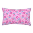 thumbnail image 1 of Honeii Pink Donuts Decorative Throw Pillow Case - Elevate Your Couch, Sofa, or Bed with Stylish Home Decor, Perfect Gift Idea-14"x20", 1 of 6