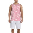 thumbnail image 1 of Honeii Pink Flamingos and Flowers print basktball shirt for men and women, Unisex basketball jersey for Theme party-3X-Large, 1 of 6