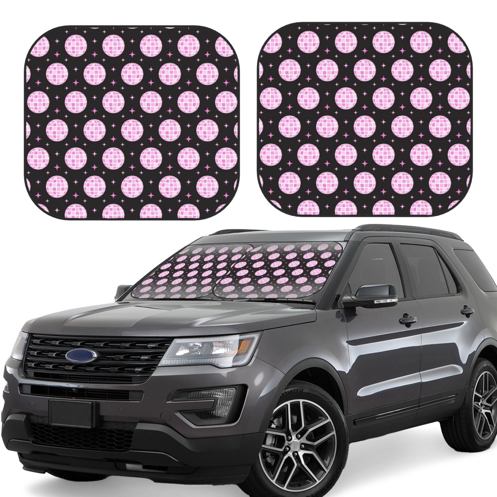 Bowling Pattern Print Car Sun Shade