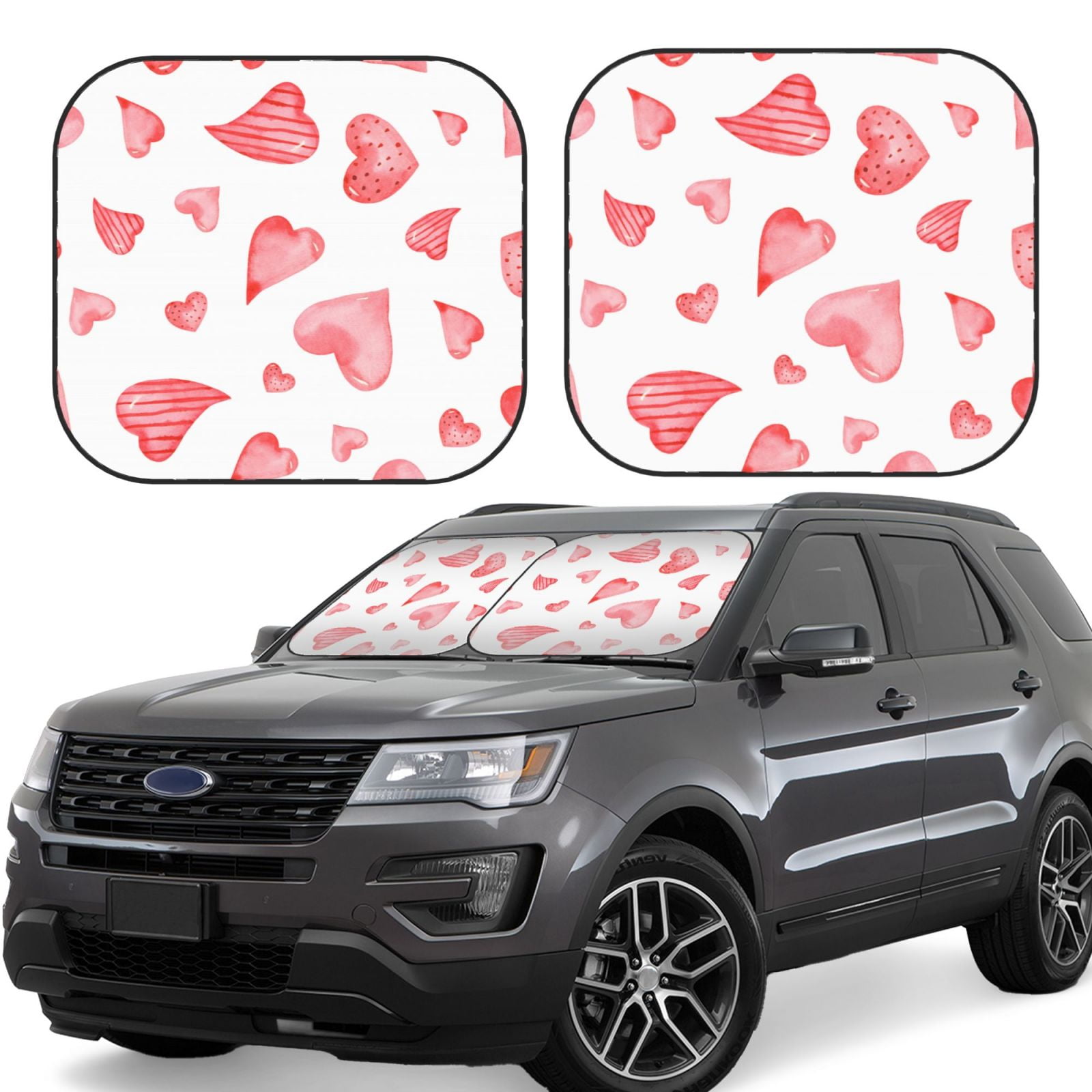 Pharmacy Pastel Pattern Print Car Sun Shade
