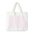thumbnail image 1 of Honeii Pink Paw Print Fluffy Shoulder Bag Plush Bags Women Ladies Tote Bag Fluffy Furry Purse Handbag for Autumn and Winter, 1 of 7
