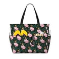 thumbnail image 1 of Honeii Pink Sleeping Fox for Tote Bag with Adjustable Strap,Beach Bag, Waterproof Sandproof Beach Tote Bag, Large Capacity Foldable Beach Bags, 1 of 7