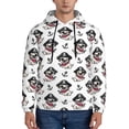 thumbnail image 1 of Honeii Pirate Puppy Pattern Mens Hoodies Men's Loose Sleeve Sweatshirt,Pullover Hooded Sweatshirt for Men,Essentials Hoodie-XX-Large, 1 of 7