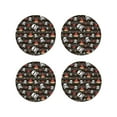 thumbnail image 1 of Honeii Pirate skull Print Leather Coaster Set of 4, Ideal for Safeguarding Your Furniture from Drinks Spills and Effortless cleanup-Round Shape, 1 of 6