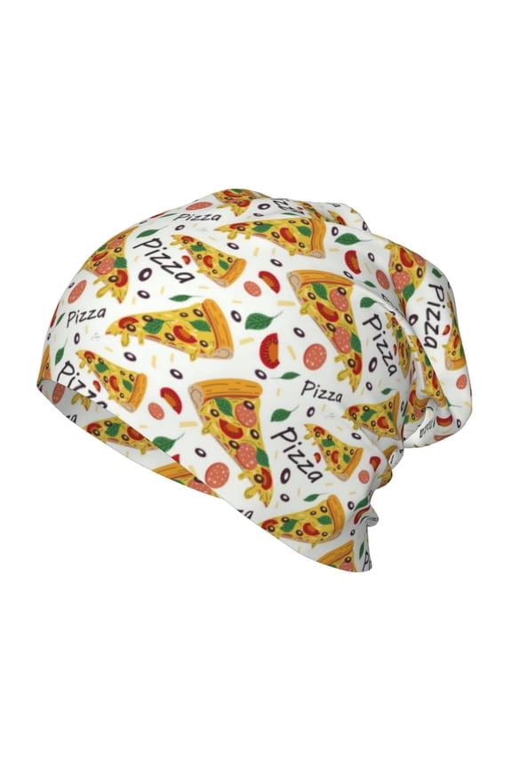 Pizza Slices Print Kids Knit Beanie Watch Hat ,Knit Cap for Boys and Girls