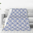 thumbnail image 1 of Honeii Plaid Flowers Print Fleece Blanket - Throw Blanket for Bed, Sofa, Couch, Camping, and Travel , Microplush Ultra Soft Warm Blanket-60"x50", 1 of 7