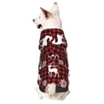 thumbnail image 1 of Honeii Plaid Reindeer Snowflakes Print Small Dog Hoodies Pet Hooded Sweatshirts Fall Winter Puppy Cat Sweaters Warm Clothes for Small Dogs Outfits Costume-XX-Large, 1 of 7