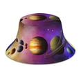 thumbnail image 1 of Honeii Planets And Stars for Unisex Bucket Hat Waterproof Rain Hat Reversible Shiny Rave Bucket Hat for Concert Festival Boonie Cap, 1 of 6