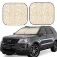 thumbnail image 1 of Honeii Plant Print Foldable Car Sun Shade for Windshield, 2-Piece UV Protection Shade, Protects Car Interior, Ideal for Cars, Trucks, SUVs-Small, 1 of 6