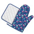 thumbnail image 1 of Honeii Plants And Flamingos patten Oven Mitts and Pot Holders Sets, Baker Oven Mitts, Mittens for Kitchen Decor, Baking Lover over Gloves Gifts, 1 of 7
