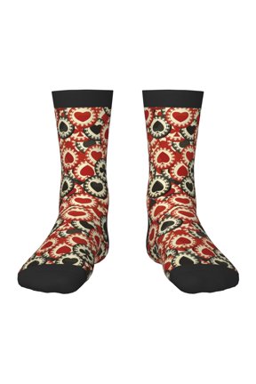Poker Chips Print Children's Colorful Socks,Unisex Kids and Toddlers' Cushioned Sock,Kids Athletic Crew Socks,for Everyday Wear and Sports