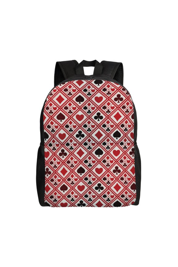 Poker Print Laptop Backpack for Work, College, Travel, Daily Backpacks for Men Women, Sport Rucksack,Computer Bag