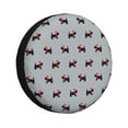thumbnail image 1 of Honeii Polka Dot Christmas Dog Print Tire Covers, Waterproof Anti-UV Sun Snow Rain Tire Covers for Trailers, RV, Camper, SUV, Truck-16 inch, 1 of 6