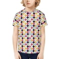 thumbnail image 1 of Honeii Polka Dot Print Kids Boy T-Shirt,Breathable Round Neck Tee,Stylish Summer Tee for Boys, for Outdoor Activities and Casual Wear, 1 of 7