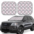 thumbnail image 1 of Honeii Poodle Dog Print Foldable Car Sun Shade for Windshield, 2-Piece UV Protection Shade, Protects Car Interior, Ideal for Cars, Trucks, SUVs-Small, 1 of 6