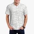 thumbnail image 1 of Honeii Poodle Dog print Polo Shirt, a classic short-sleeved, button-down golf shirt designed for menX-Large, 1 of 1