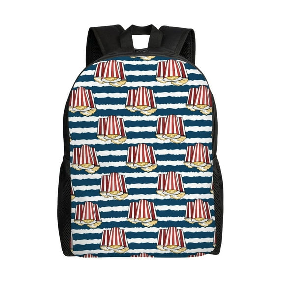 Honeii Popcorn Print Laptop Backpack for Work, College, Travel, Daily Backpacks for Men Women, Sport Rucksack,Computer Bag