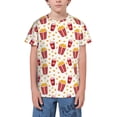thumbnail image 1 of Honeii Popcorn Print Youth Short Sleeve T-Shirt,Boys Athletic Shirt,Quick Dry Short Sleeve Performance Moisture Wicking T Shirt, 1 of 6