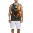 thumbnail image 1 of Honeii Prairie Meditating Lion print basktball shirt for men and women, Unisex basketball jersey for Theme party-3X-Large, 1 of 6