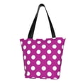 thumbnail image 1 of Honeii Purlpe And White Polka Dot Print Women Top Handle Satchel Handbags,Fashion Handbag,Messenger Tote Bag Purse for Women,Shoulder Bag Handbag for Travel, Work, 1 of 6