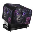 thumbnail image 1 of Honeii Purple-Eyed Floral Leopard Print 4 slice Toaster Cover, Two Slice Toaster Dust-proof Cover For Kitchen Small Appliance and Fingerprint Protection, 1 of 7
