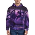 thumbnail image 1 of Honeii Purple Hippo In Water Pattern Mens Hoodies Men's Loose Sleeve Sweatshirt,Pullover Hooded Sweatshirt for Men,Essentials Hoodie-XX-Large, 1 of 7
