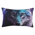 thumbnail image 1 of Honeii Purple Sky Wolf Print Pillow Cases,Plush Throw Pillow Covers,Decorative Pillowcase for Sofa, Couch, Living Room-16"x24", 1 of 6