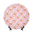 thumbnail image 1 of Honeii Rabbit And Carrot Print Elegant Bone China Decorative Plate, Porcelain Plate,Art Crafts,Ceramic Ornaments for Home Office Wall Decor-8in, 1 of 6