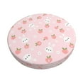 thumbnail image 1 of Honeii Rabbit And Peach Bar Stool Covers – Perfect Fit for 12" to 14" Round Stools, Crease-Resistant, Stretchy, Washable & Dustproof Seat Slipcovers-13 inch, 1 of 7