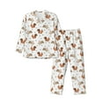thumbnail image 1 of Honeii Rabbit And Squirrel Pattern Mens Pajamas Set,2pcs Men's Lounge Long Sleeve Sleep Shirt and Pajama Bottoms Sleepwear Set,Mens Pjs Sets-Medium, 1 of 7