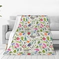 thumbnail image 1 of Honeii Rabbit And Butterfly Print Fleece Blanket - Throw Blanket for Bed, Sofa, Couch, Camping, and Travel , Microplush Ultra Soft Warm Blanket-40"x30", 1 of 7