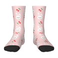 thumbnail image 1 of Honeii Rabbit And Cherry Print Children's Colorful Socks,Unisex Kids and Toddlers' Cushioned Sock,Kids Athletic Crew Socks,for Everyday Wear and Sports, 1 of 5