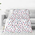 thumbnail image 1 of Honeii Rabbit Eating Print Fleece Blanket - Throw Blanket for Bed, Sofa, Couch, Camping, and Travel , Microplush Ultra Soft Warm Blanket-50"x40", 1 of 7