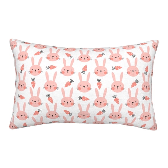 Honeii Rabbit Is And Carrots Decorative Throw Pillow Case - Elevate Your Couch, Sofa, or Bed with Stylish Home Decor, Perfect Gift Idea-16"x24"