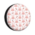 thumbnail image 1 of Honeii Rabbit Is And Carrots Print Tire Covers, Waterproof Anti-UV Sun Snow Rain Tire Covers for Trailers, RV, Camper, SUV, Truck-14 inch, 1 of 6