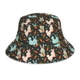thumbnail image 1 of Honeii Rabbit Is Eating Carrots for Unisex Bucket Hat Waterproof Rain Hat Reversible Shiny Rave Bucket Hat for Concert Festival Boonie Cap, 1 of 6