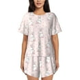 thumbnail image 1 of Honeii Rabbit for Women's Summer Pajama Set featuring Soft Short Sleeve Shirt & Matching Bottoms with Convenient Pockets for Relaxed Home Wear-4X-Large, 1 of 6