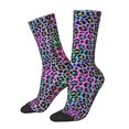 thumbnail image 1 of Honeii Rainbow Animal Skin Print Adult Socks,Crew Socks,Casual Calf Socks,Daily Wear Socks for Men & Women, Perfect for Sports, Casual and Everyday Use, 1 of 6