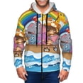 thumbnail image 1 of Honeii Rainbow Animals on Noah's Ark Print Hoodies for Men, Pullover & Full Zip, Breathable Zip up Hoodie, Sweatshirt-Small, 1 of 5