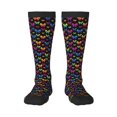 thumbnail image 1 of Honeii Rainbow Butterfly Print Long Socks,Novelty Design Socks Gift for Men and Women,Crew Socks,Calf Socks, 1 of 6