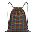 thumbnail image 1 of Honeii Rainbow Houndstooth Print Drawstring Backpack,Drawstring Bags String Backpack Gym Cinch Sack Backpack Sport Bag Draw-Small, 1 of 6