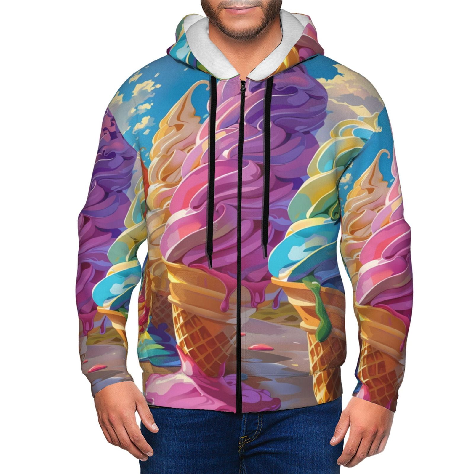 Ice cream zip up hoodie sale