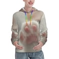 thumbnail image 1 of Honeii Raindrop Kitten Paw Pattern Womens Oversized Hoodies Long Sleeve Sweatshirts Pullover Fall Outfits with Pocket-X-Large, 1 of 7