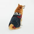 Honeii Red Black Eastern Panda Warrior Pattern 100 Cotton Dog Clothes