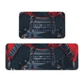 thumbnail image 1 of Honeii Red Black Eastern Panda Warrior Print Kitchen Mat [2 PCS] for Floor, Waterproof Non-Slip Rugs, Kitchen Decor,Standing Mat for Floor,Office, Sink, Laundry, 1 of 6