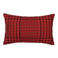 thumbnail image 1 of Honeii Red Black Houndstooth Decorative Throw Pillow Case - Elevate Your Couch, Sofa, or Bed with Stylish Home Decor, Perfect Gift Idea-14"x20", 1 of 6