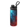 thumbnail image 1 of Honeii Red And Blue Fire Print 18OZ Sports Insulated Kettle,Double-Walled Stainless Steel Water Bottle with Leak-Proof Lid, Perfect for Outdoor, Sports, and Travel, 1 of 7